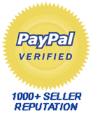 Paypal Verified 1000+ Seller Reputation
